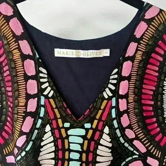 Marie Oliver Silk Print Shift Dress - Picture 3 of 7